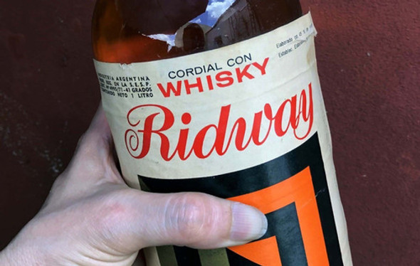Antigua Botella Whisky Ridway 1 Litro Sin Abrir De Coleccion 1
