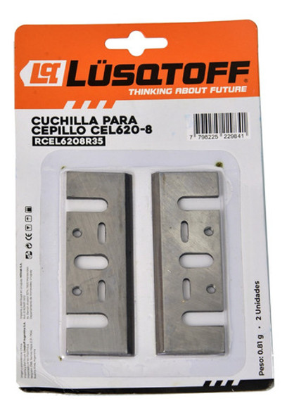 Juego Cuchilla Cepillo Garlopa Lusqtoff Cel 620-8 Original 0
