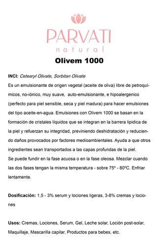 Olivem1000 100grs Emulsionante O/w 1