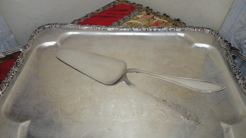 Pala Torta Antigua Europea De Suecia Bañada En Plata Veala 0