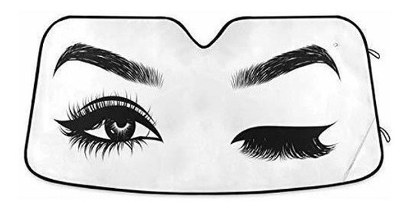 Parasol Para Auto Plegable Reflectivo Ojos De Mujer 140x70cm 0 Parasol Para Auto Plegable Reflectivo Ojos De Mujer 140x70cm 0