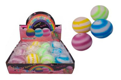 Squishy Pelota Rayada Bicolor 5.5cm X Unidad  - Ba200408 0