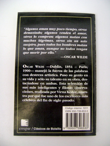 Sin Tapujos Oscar Wilde Clasicos De Bolsillo Errepar Boedo 1