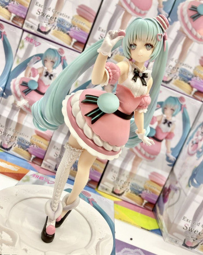 Hatsune Miku Sweet Sweet Macaron 21cm Figura Original Anime 1