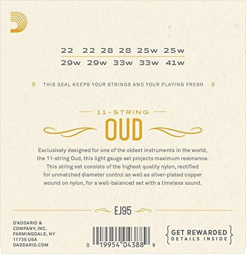 Juego De Cuerdas De Cobre Oud De Addario Ej95 Bañado En Pla 1