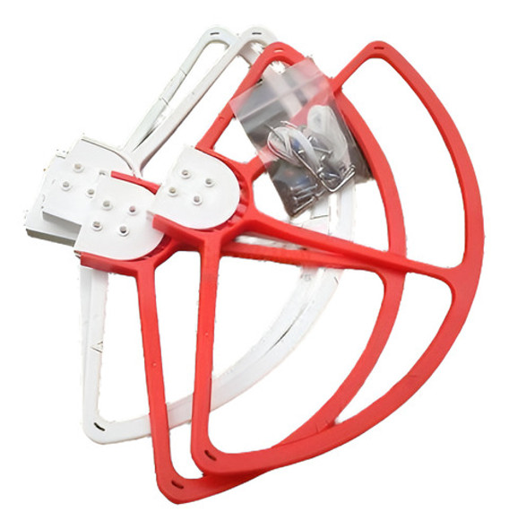 2 Rojo 2 Blanco Snap On/off Prop Guardias De Rápida Liberaci 0