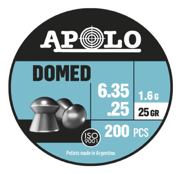 Balines Apolo Domed Lata C.25   6.35  X 200 Unidades 25 Grai 0