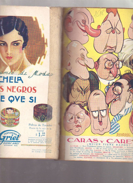 Caras Y Caretas Nº 1518, Semanario Festivo, Literario, 1927 1 Caras Y Caretas Nº 1518, Semanario Festivo, Literario, 1927 1