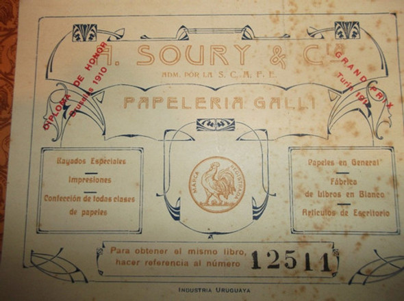 Antiguo Libro Del Banco Comercial De 1910 . 1