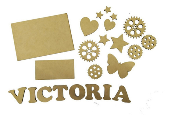 10 Mariposas 3cm Fibrofacil Mdf Letras Palabras 0