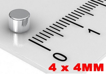 Imã De Neodímio Cilindro 4mm X 4mm * 100 Peças * 4x4 Mm 1