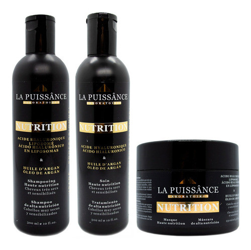 La Puissance Argan Shampoo Acondicionador Máscara Local 0