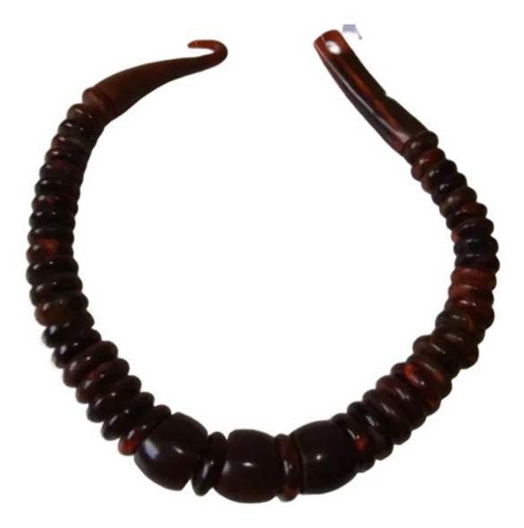 Max Colar Indiano Resina Cor Âmbar Marron 1 0