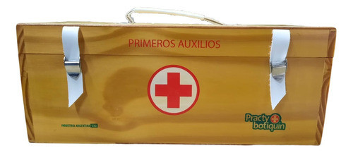 Botiquín Primeros Auxilios Madera Oficina 27 Elementos. 0
