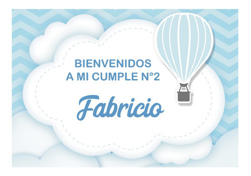Globos Aerostáticos Nene  Kit Cumpleaños Stickers Candy 0