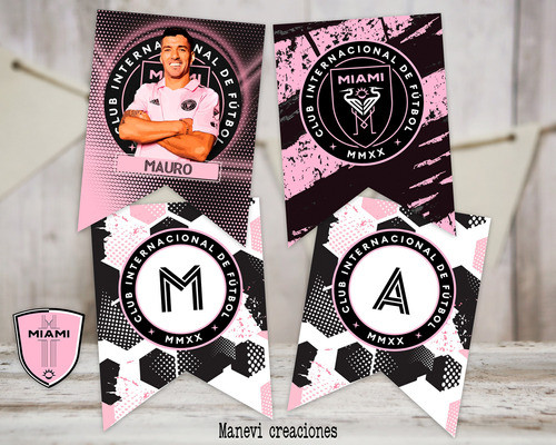 Kit Imprimible Luis Súarez  Inter Miami Futbol Textos Editab 1