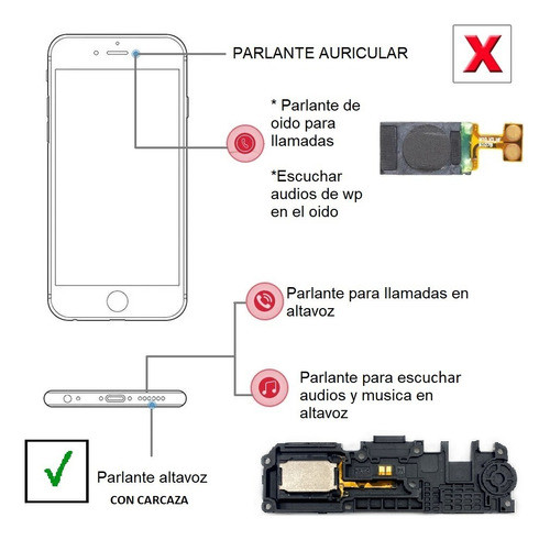 Parlante Altavoz Buzzer Para LG K50s / Lm-x540 / Con Carcaza 1