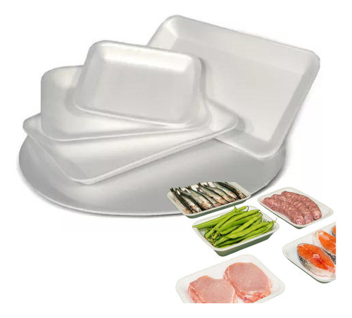 Bandeja Tergopol Expandido 618 Comida Blanca 15x20cm 400u 0