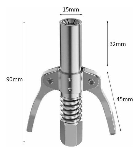 Comando Bico Pistola De Graxa Acoplador Rápida Lubrificação 1