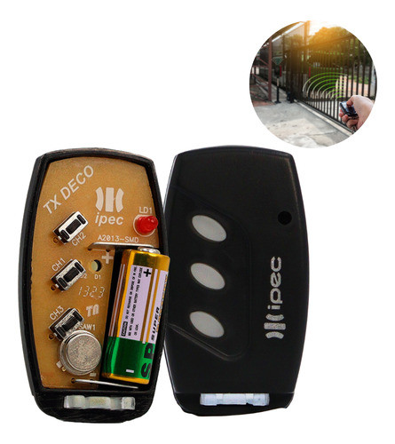 Controle De Portão Deco Eletrônico Ipec Preto 0