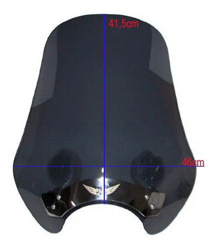 Parabrisa  Kawasaki Vulcan 650  Lente Fume Suporte Cromado 0