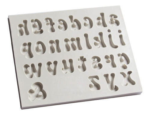 Molde De Silicone Alfabeto Letras Minúsculo Pasta Americana 0