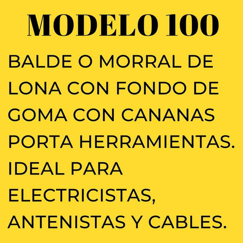 Balde O Morral De Lona Con Fondo  De Goma Inyectado. 1