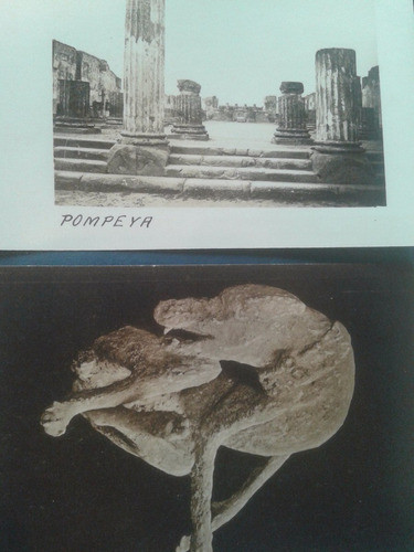 Vintage Lote Antiguas Postales Postal Pompeya Pompei Vesubio 1