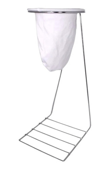 Coador De Café Cromado Grande De 35cm  Com Refil De Pano 0