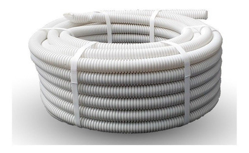 Caño Corrugado Blanco 7/8 Rollo De 25mts 0