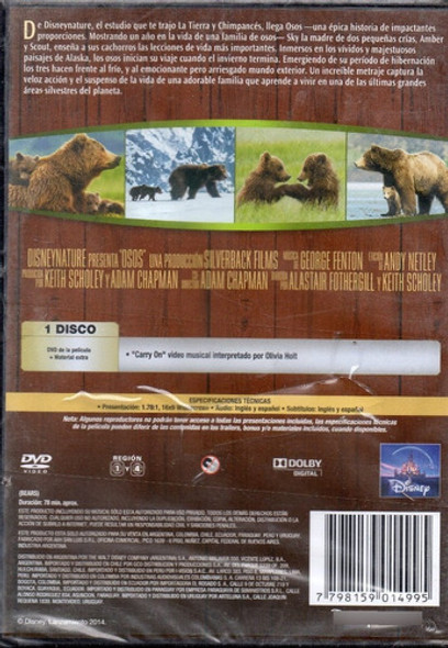 Disneynature Osos - Dvd Nuevo Original Cerrado - Mcbmi 1