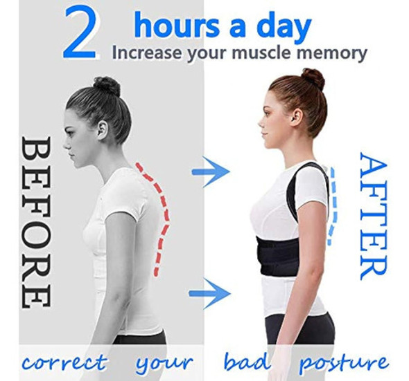 Corrector De Postura De Espalda Para Mujeres Y 1