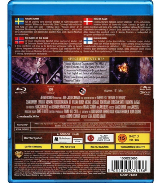 Blu-ray The Name Of The Rose / El Nombre De La Rosa 1
