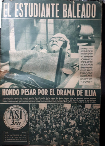 Revista Asi 1966 Illia Mina Alsogaray Bomba Cordoba Bordeu 0