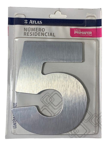 Numeração P/ Faixada Residencial Fita Vhb Escovado Nº5 0