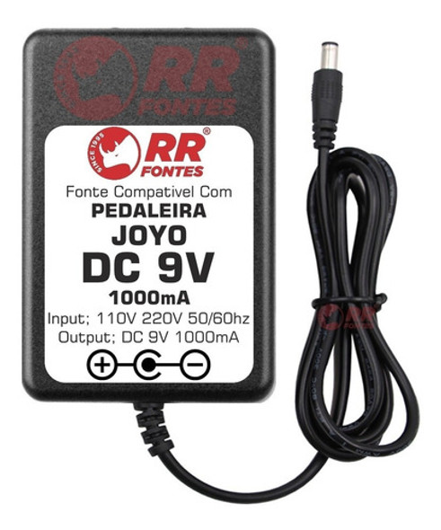 Fonte Dc 9v Para Pedaleira Joyo Wah E Volume 1