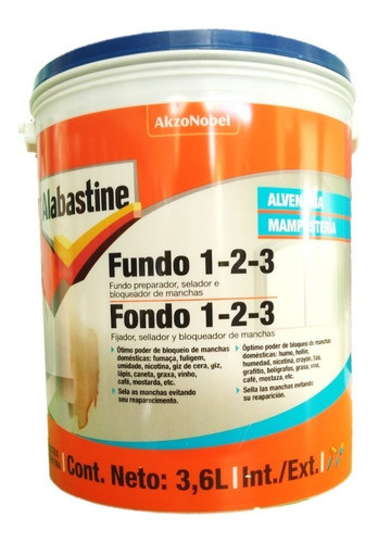 Fondo Alabastine Fija Sella Y Bloquea Manchas 3,6 Lt Sibaco 0