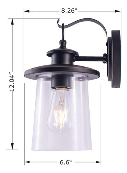 Linterna De Pared Al Aire Libre Yaokuem, Aplique De Pared Co 1