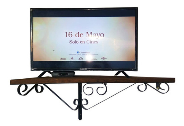 Repisa Esquinero Rustica En Hierro Y Madera Maciza. !!! 1