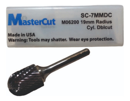Lima Rotativa De Metal Duro Mastercut Sc-7m Ø19 Para Aceros 1
