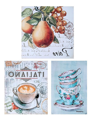 Láminas Decoupage Set Tazas Y Peras Laura Craft 0