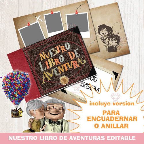 Kit Imprimible Nuestro Libro De Aventuras Editable + Anillar 1