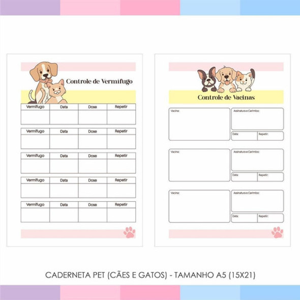 Arquivo Digital Caderneta Pet A5, Cães E Gatos #17 1