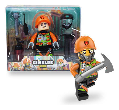 Muñecos Articulados Bomberos Con Accesorios 0