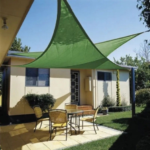 Toldo Vela Sombra Viento Granizo Uv -4*2.5*5 Triangulo Verde 1