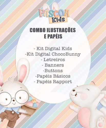 Combo Páscoa Kids Ilustrações E Papéis - Ref.: 1778 1