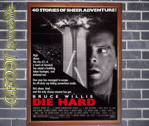 Duro De Matar Diehard Bruce Willis Poster Enmarcado 0