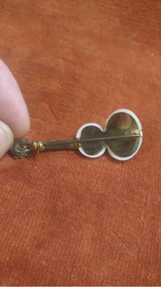 Prendedor Antiguo De Nácar Guitarra 1