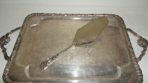 Antigua Pala De Torta  Mango Con Diseño En Relieve Mirala 0