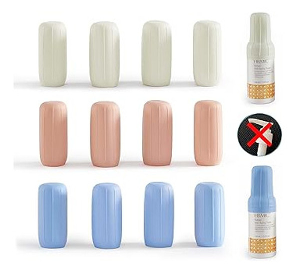Fundas Elasticas De Silicona Para Cosmeticos Para Viaje 12u. 0